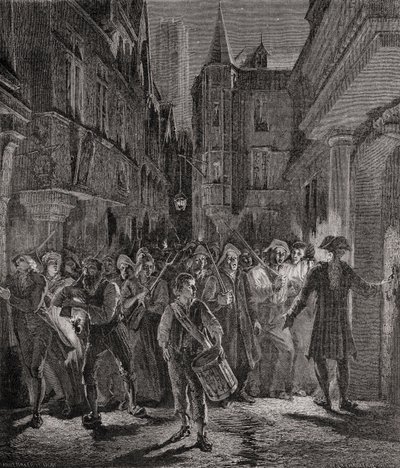 İnsanlar Paris Sokaklarına Çıkıyor, 1789 by French School
